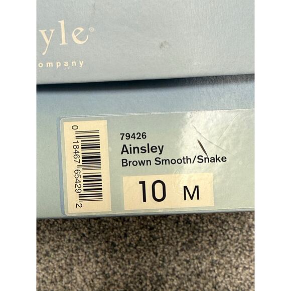 Soft Style Low Heel Sandals 8 Snake Slingback Office Chic Comfort Minimalist - Picture 5 of 9